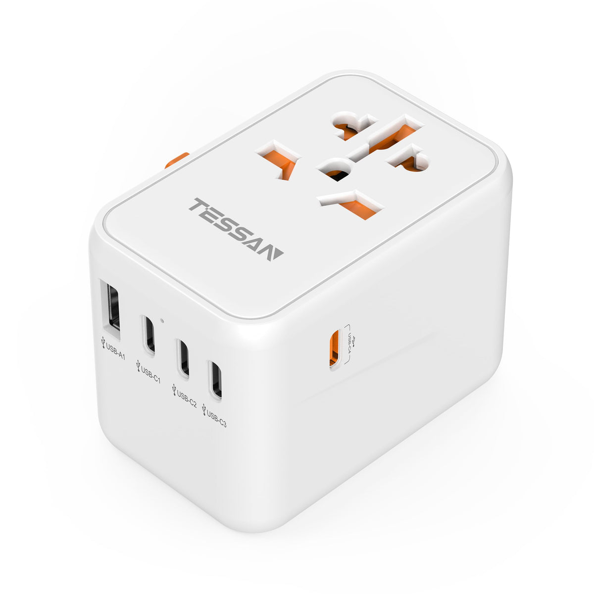 TESSAN Universal Travel Adapter Worldwide with 2 USB C and 2 USB A Ports