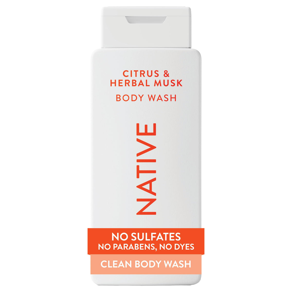 Native Clean Body Wash for Women & Men, Powder & Cotton Scent, 18 fl oz