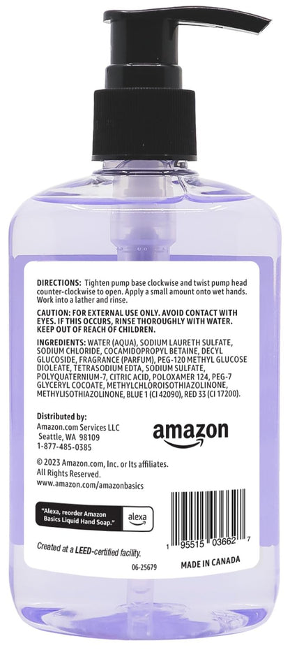 Amazon Basics Gentle & Mild Clear Liquid Hand Soap Refill, Triclosan-Free, Dermatologist-Tested, pH Balanced, Cruelty-Free, 50 Fluid Ounces, 1-Pack (Previously Solimo)