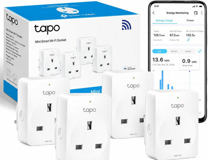 Tapo P110(4-pack) Smart Plug, Energy Monitoring WiFi Plug, Max 13A