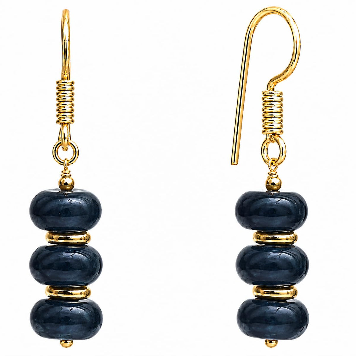 Gempires Beaded Gemstone Dangle Earrings for Women, Boho Gold Birthstone