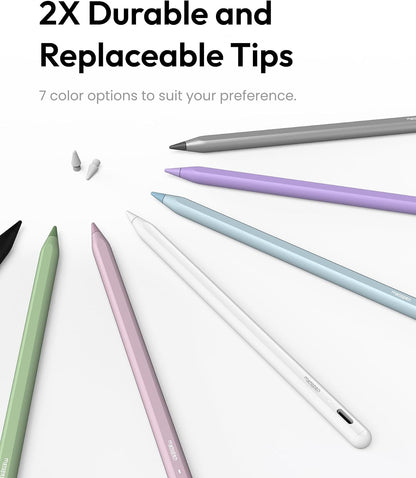 Metapen A8 Stylus Pen for iPad 2018-2026,Magnetic Attach & Palm Rejection