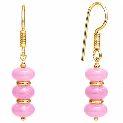Gempires Beaded Gemstone Dangle Earrings for Women, Boho Gold Birthstone