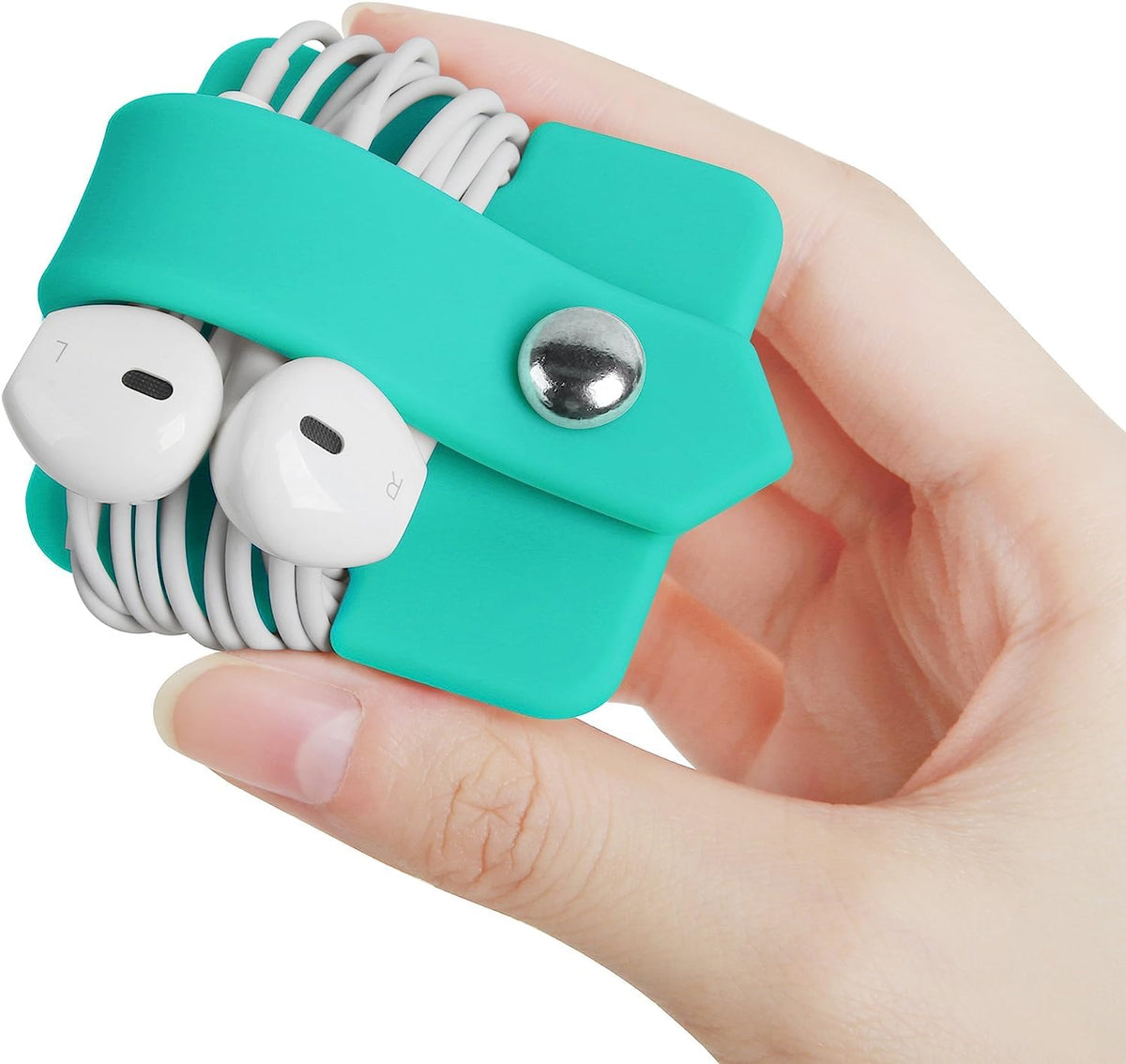 Headphone Case Cord Organizer Earbuds Holder Earphones Case Wrap Winder Headset Keeper Cord Manager Cable Organizer Black