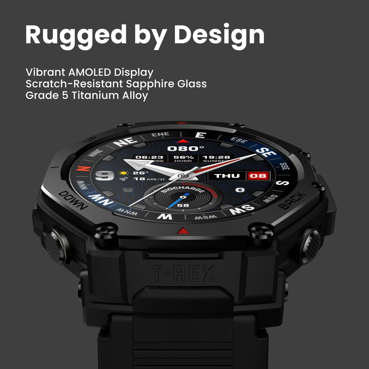 Amazfit T-Rex 3 Pro Smart Watch, 1.5" AMOLED Sapphire Glass, iOS/Android
