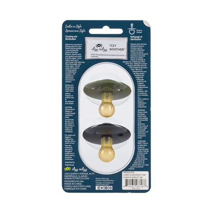 Itzy Ritzy Natural Rubber Pacifiers for 0–6 Mos, Set of 2, Blossom/Rosewood