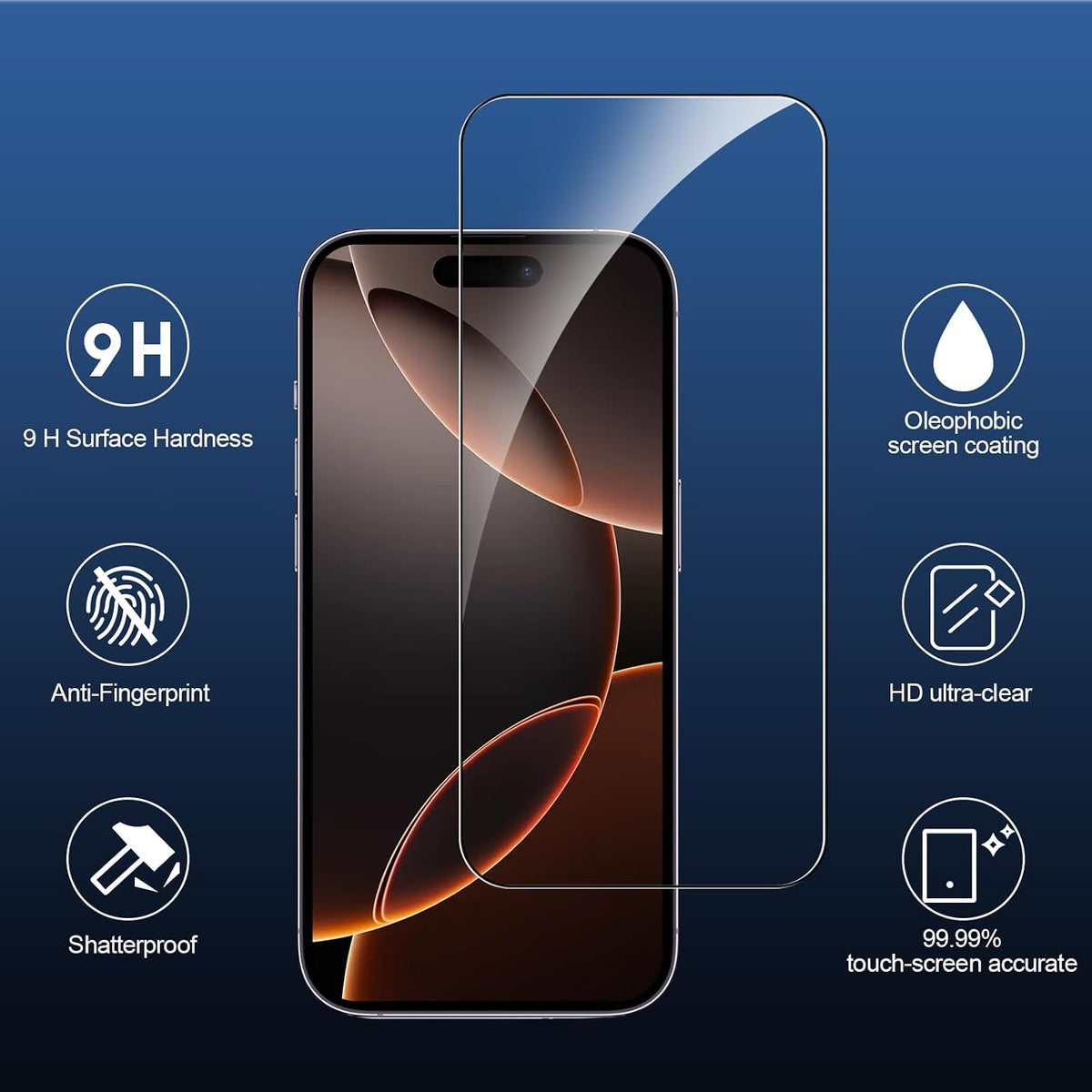 SIBEITU 3+3 Pack Screen Protector + Camera Lens Protector for iPhone 14 Pro