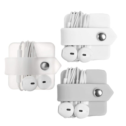 Headphone Case Cord Organizer Earbuds Holder Earphones Case Wrap Winder Headset Keeper Cord Manager Cable Organizer Black