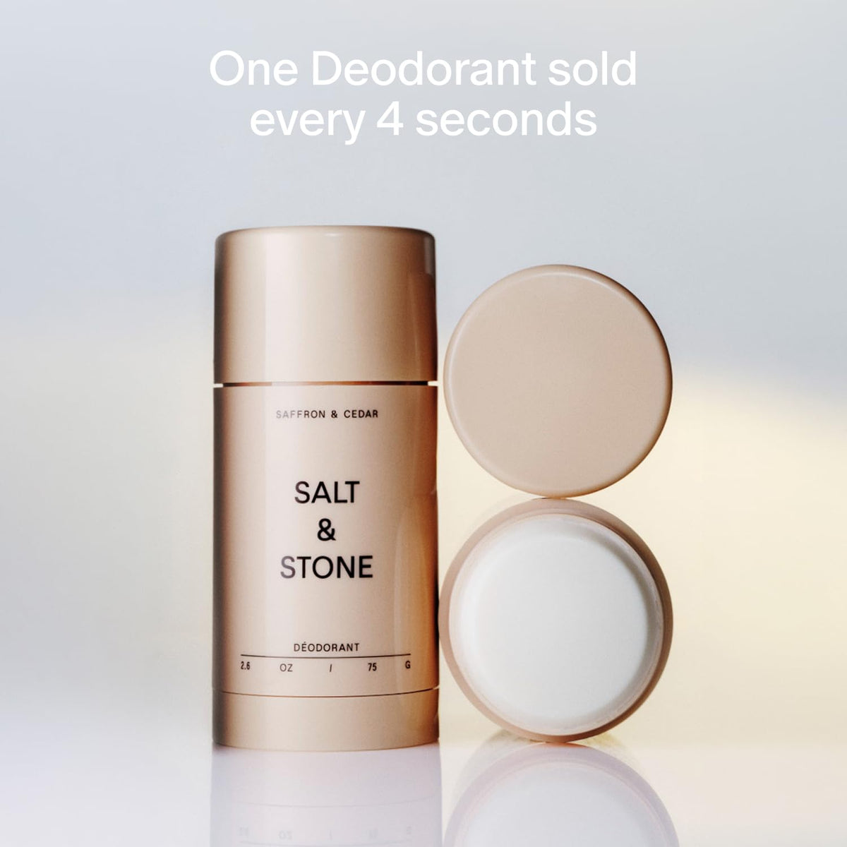 Salt & Stone Aluminum-Free Deodorant, Women & Men Santal & Vetiver 2.6 oz