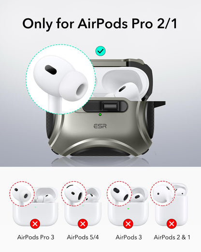 ESR for AirPods Pro 2 Case, Compatible with MagSafe, Cyber Series, Black