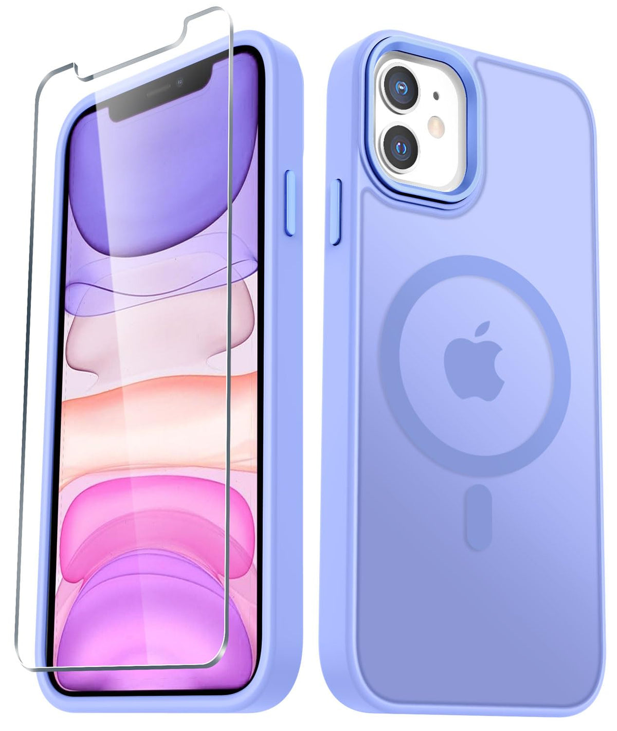 for iPhone 14 Plus Case, Matte Magnetic Phone Case, Lavender Purple
