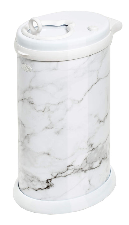 Ubbi Stainless Steel Diaper Pail, No Special Bags, Odor-Locking, White