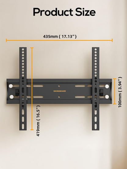 55 65 75 85 inch Tilting TV Wall Mount for 32-90 '' TVs, Low Profile TV Mount Bracket, Safe Lock & Quick Release,Max VESA 600x400mm, 24 inch Studs,132 lbs, Fit Most 55+ 75+ 85+ 86 TVs