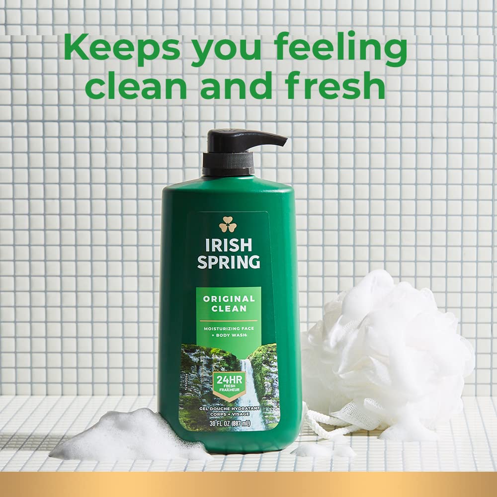 Irish Spring Body Wash for Men, Original Scent, 887 mL
