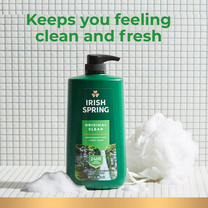Irish Spring Body Wash for Men, Original Scent, 887 mL