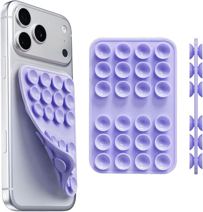 Upgraded Double Sided Silicone Suction Phone Case Detachable Mount, White