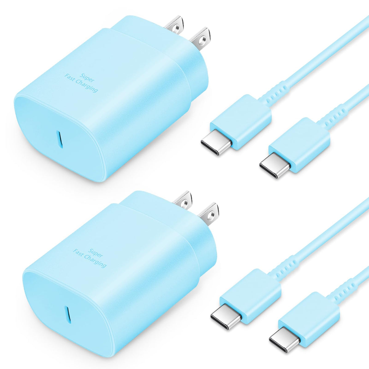 Type C Charger Fast Charging 2-Pack 25W Long 6FT USB C Cable