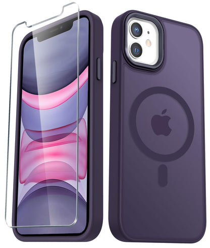 for iPhone 14 Plus Case, Matte Magnetic Phone Case, Lavender Purple