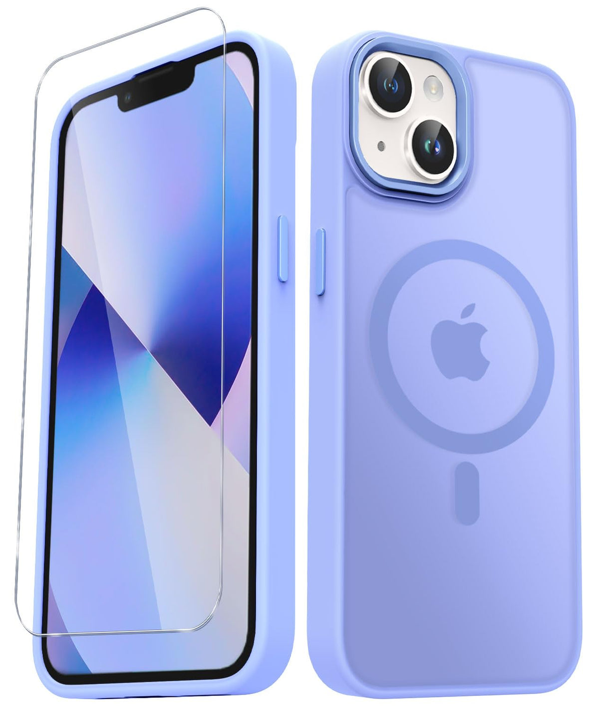 for iPhone 14 Plus Case, Matte Magnetic Phone Case, Lavender Purple