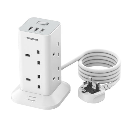 TESSAN Tower Extension Lead 5M with USB C Slots