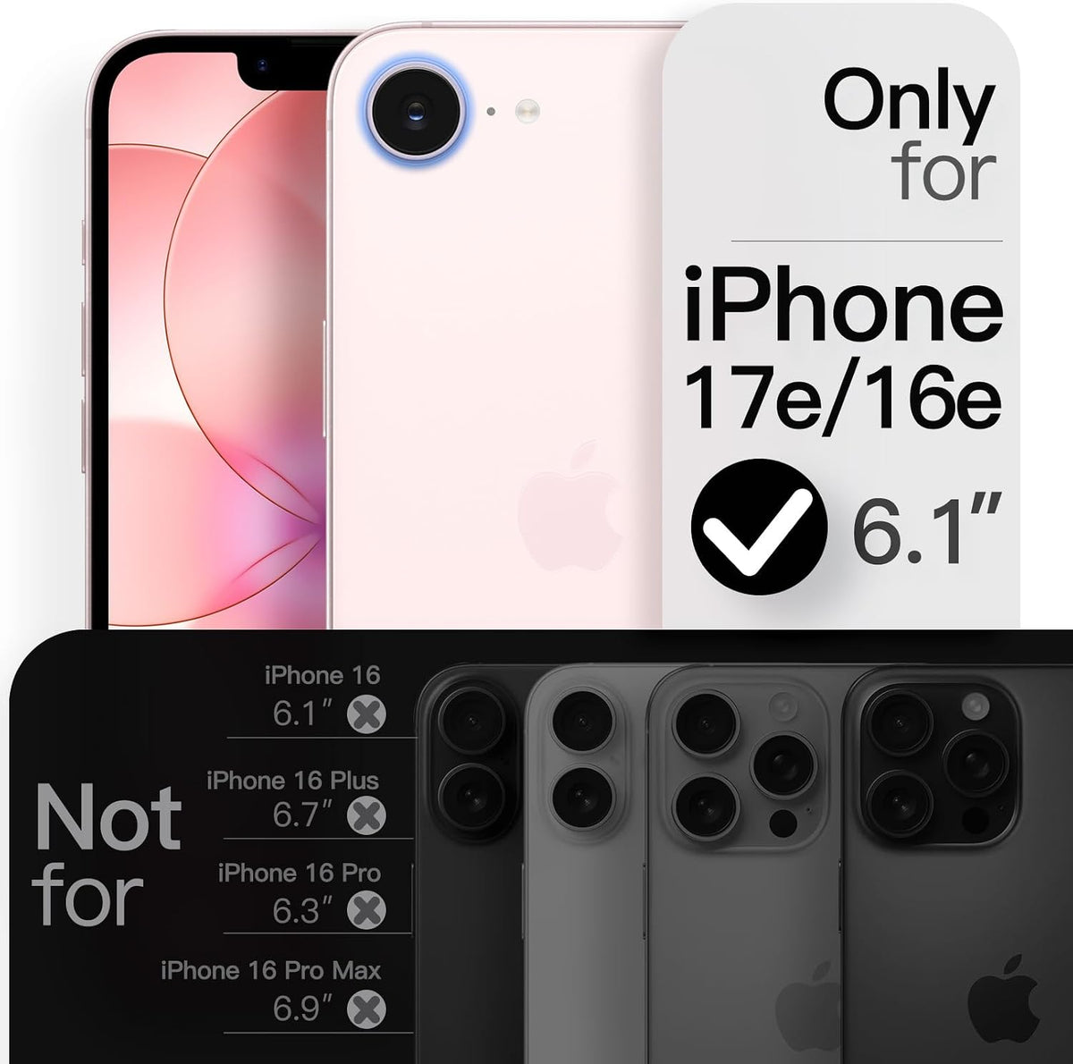 JETech Magnetic Slim Case for iPhone 18 Pro, Dark Cherry