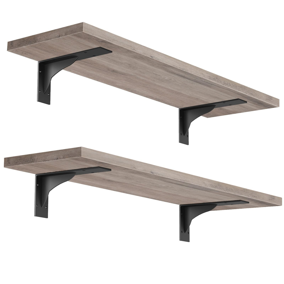 HOOBRO Floating Shelves for Wall, 15.7" Wall Mounted Shelves Set of 2