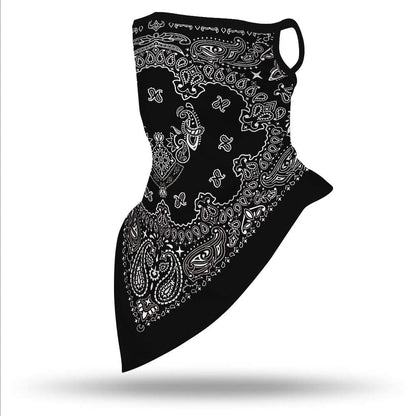 YAYOUREL Neck Gaiter Face Mask Bandanas for Men Women UV Face Scarf Cover Ear Loop Hole Facemask for Fishing Running Cycling