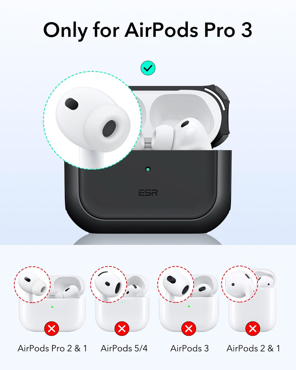 ESR for AirPods Pro 3 Case, Compatible with MagSafe, Orange