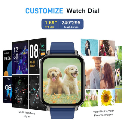 Motast Smart Watch, Fitness Tracker 1.69'' HD for Men Women,