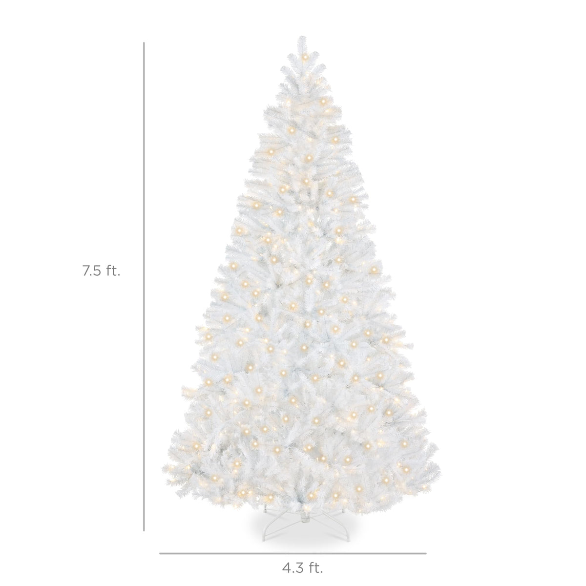 Best Choice Products 6ft Artificial Christmas Tree with LED Twinkling Lights, Pre-Lit Spruce Realistic Holiday Xmas Décor, 250 Lights, 798 Tips