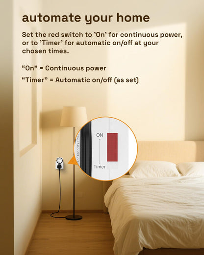hbn 24Hour Mechanical Timer Plug Socket UK,Light Timers for Home Security