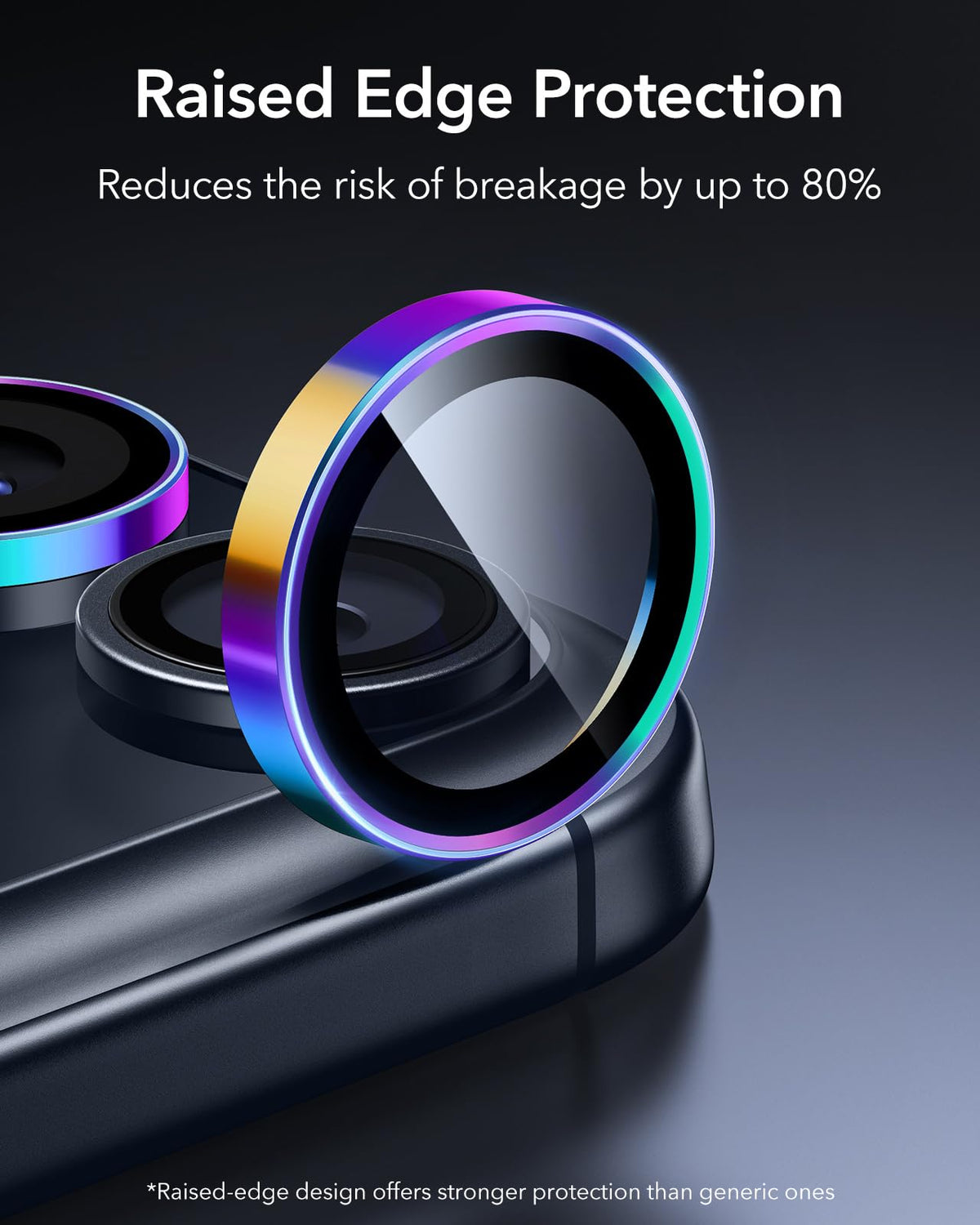 ESR for iPhone 17 Pro Max/17 Pro Camera Lens Protector, 1 Pack, Black