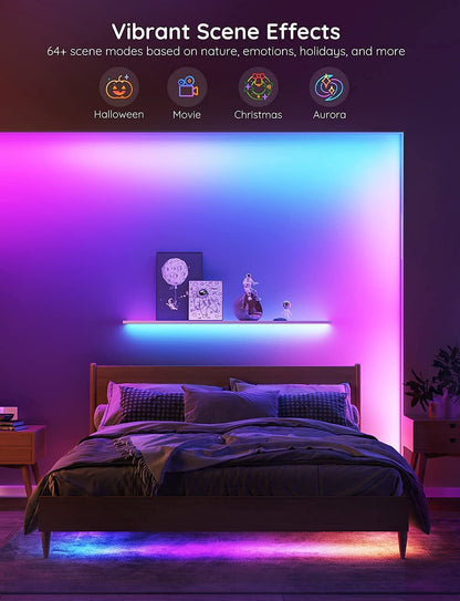 Govee 100ft RGBIC LED Strip Lights, Work with Alexa and Google Assistant