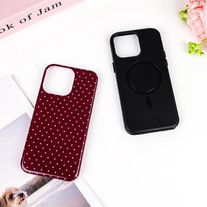 Polka Dot Pattern Phone Case for iPhone 17 6.3", White