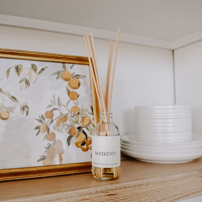 Sweet Water Decor Spa Day Reed Diffuser Set - Sea Salt, Jasmine, Wood, and Cream Scented Diffuser - Relaxing Spa Scent Diffusers for Home, Long Lasting Fragrance, Made in the USA
