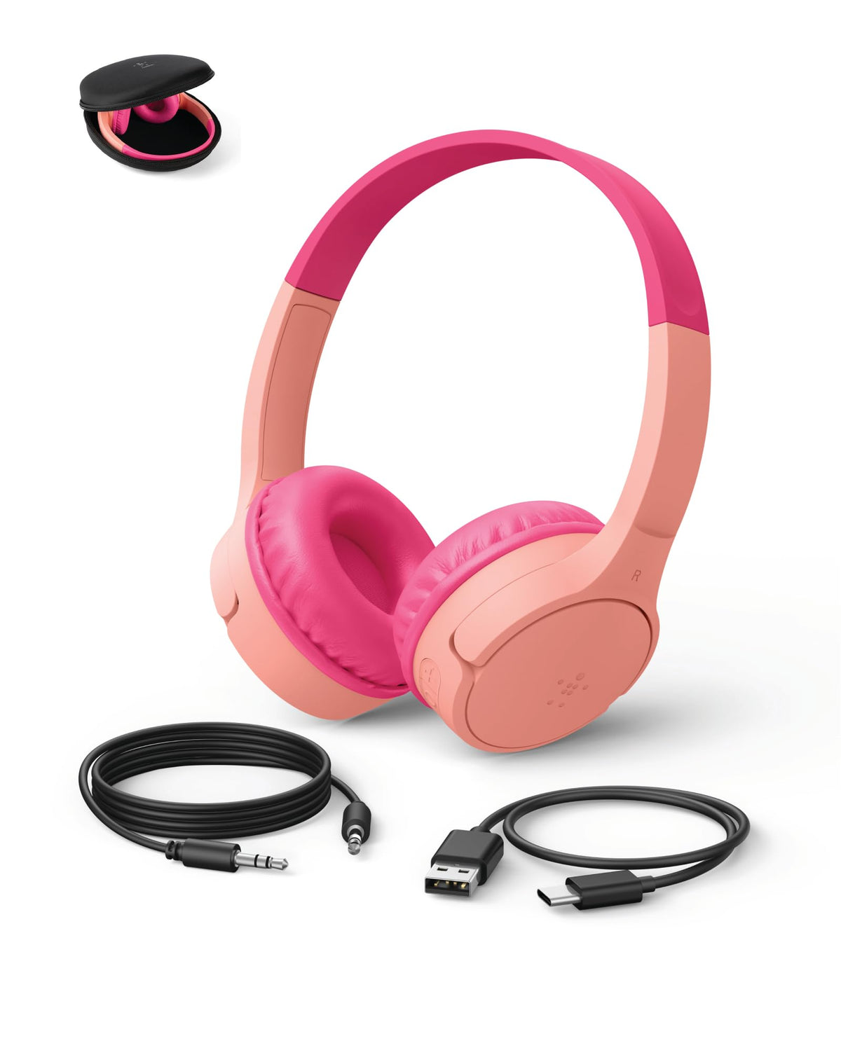 Belkin SoundForm Mini Kids Headphones, Wireless&Wired, 30H Playime, School