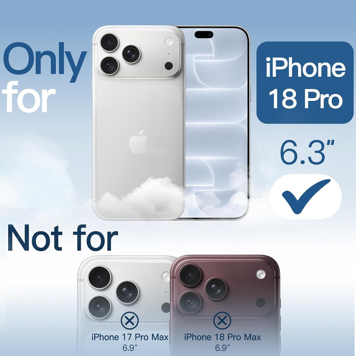 JETech Case for iPhone 17, Anti-Yellowing, Clear