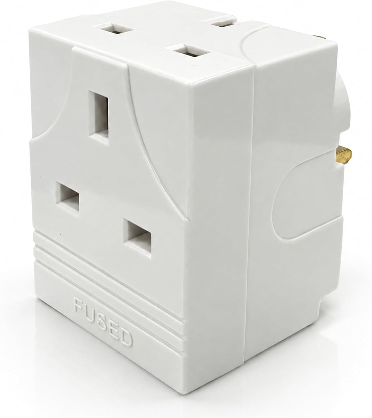 STATUS 3 Way Multi Plug Adaptor, White