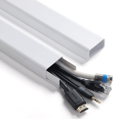 ZhiYo 85" Cord Cover for 1 Wire, Mini White Cord Hider Wall, 0.5"W x 0.3"H