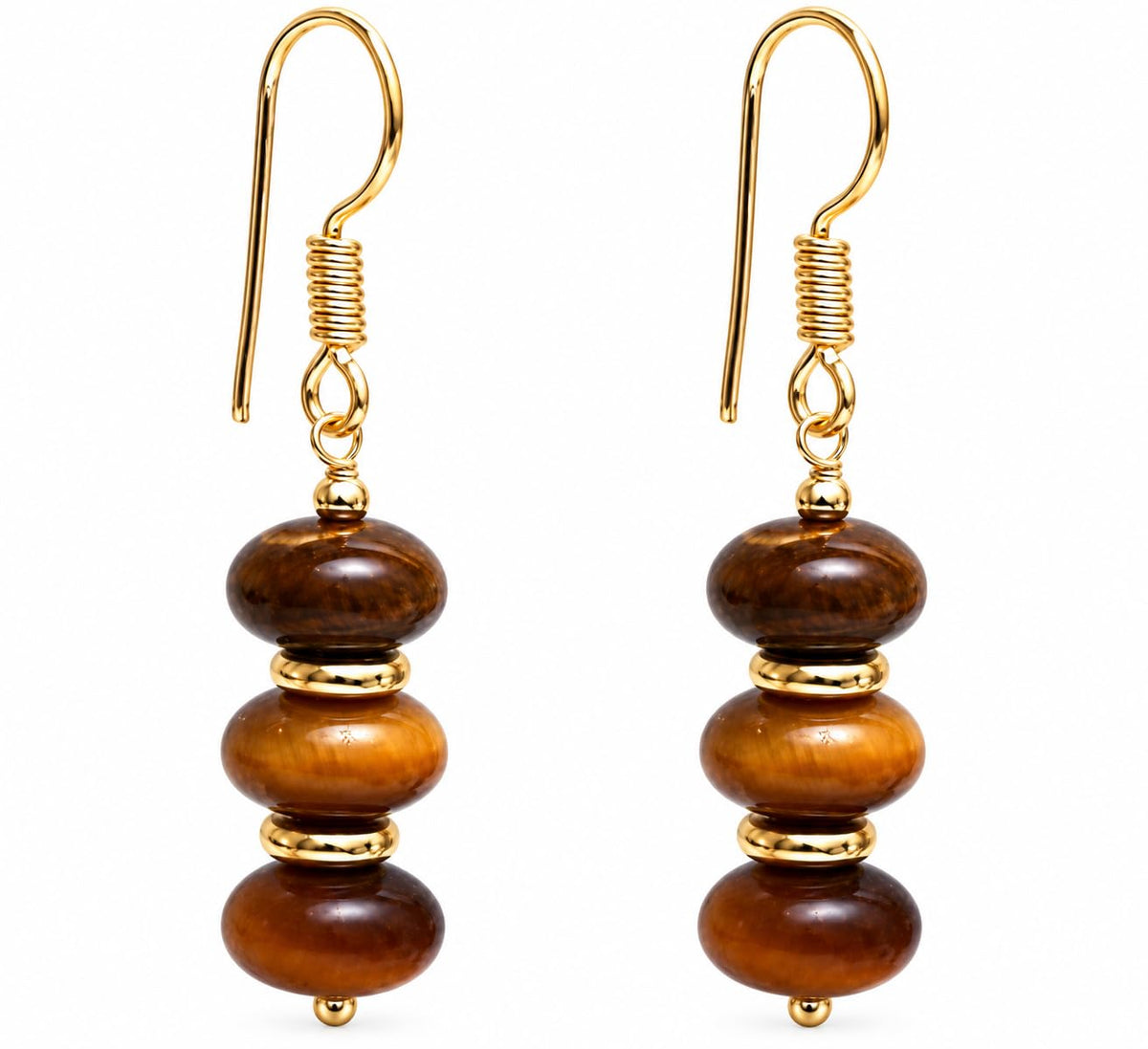 Gempires Beaded Gemstone Dangle Earrings for Women, Boho Gold Birthstone