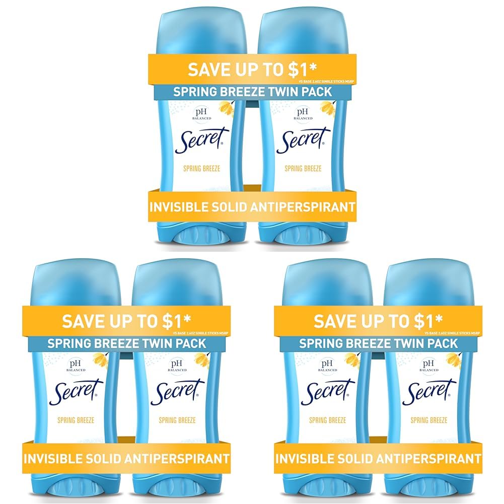 Secret Antiperspirant Deodorant for Women, Shower Fresh, 2.6 oz Pack of 2