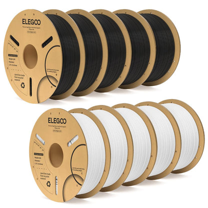 ELEGOO PLA Plus 3D Printer Filament 1.75mm White 2KG, Tougher & Stronger