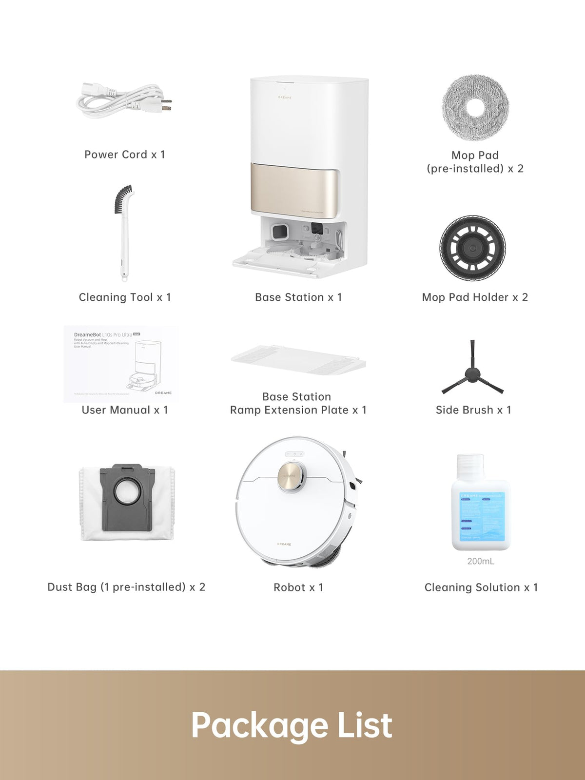 DREAME D30 Ultra CE Robot Vacuum and Mop, 25,000Pa Powerful Suction