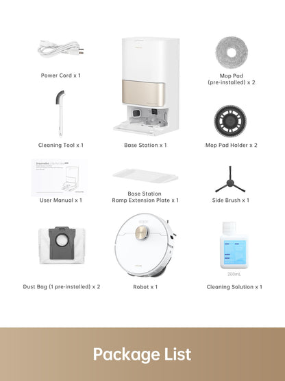 DREAME D30 Ultra CE Robot Vacuum and Mop, 25,000Pa Powerful Suction