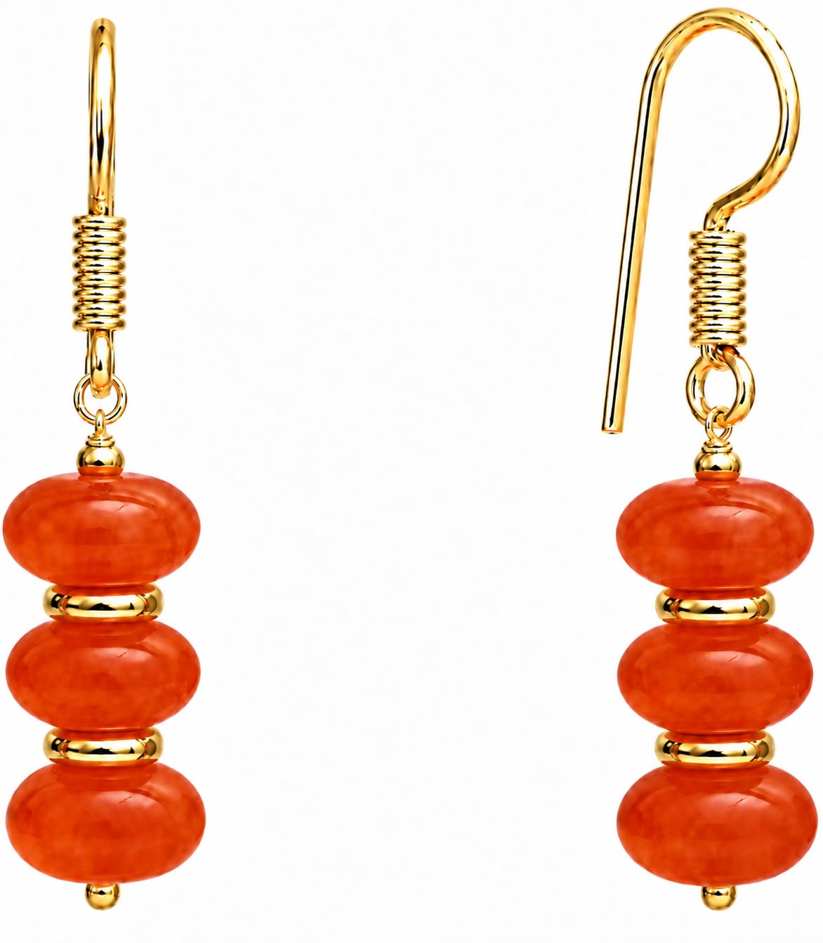 Gempires Beaded Gemstone Dangle Earrings for Women, Boho Gold Birthstone