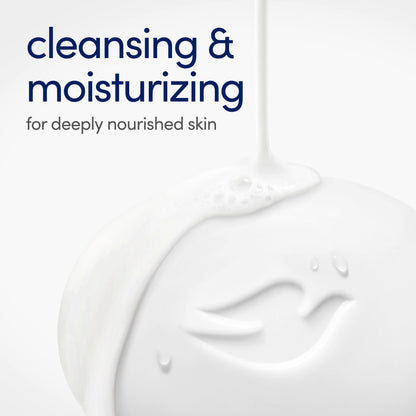 Dove Beauty Bar Soap Original 8 Count for Soft, Smooth Skin, with 1/4 Moisturizing Cream 3.75 oz