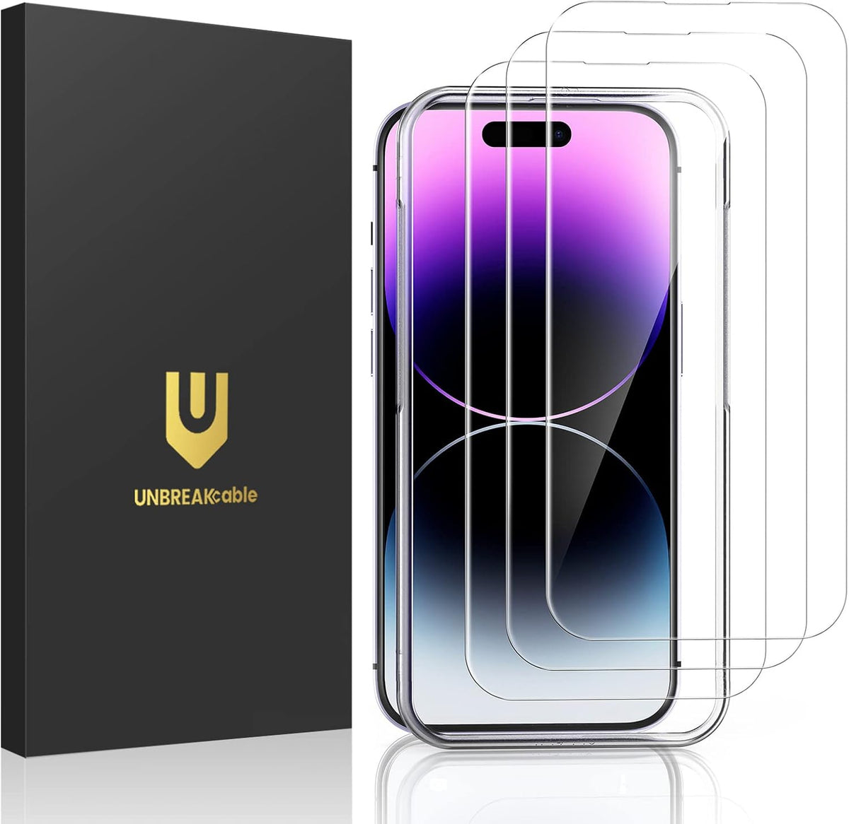 UNBREAKcable 3-Pack Screen Protector for iPhone SE 2022/SE 2020, iPhone 8/7