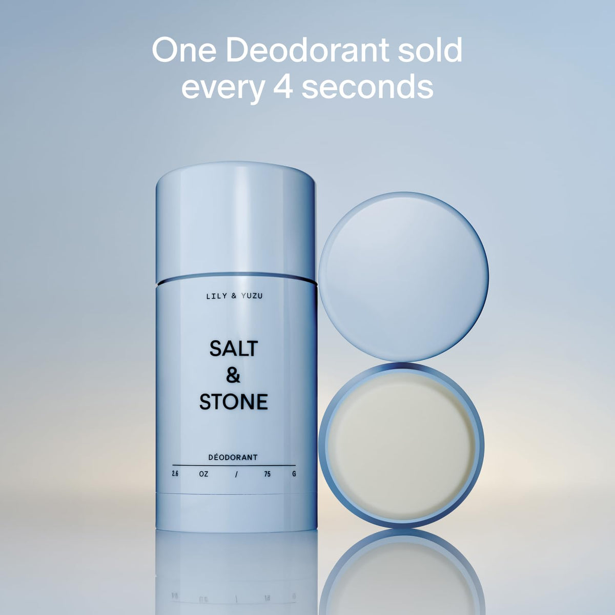 Salt & Stone Aluminum-Free Deodorant, Women & Men Santal & Vetiver 2.6 oz