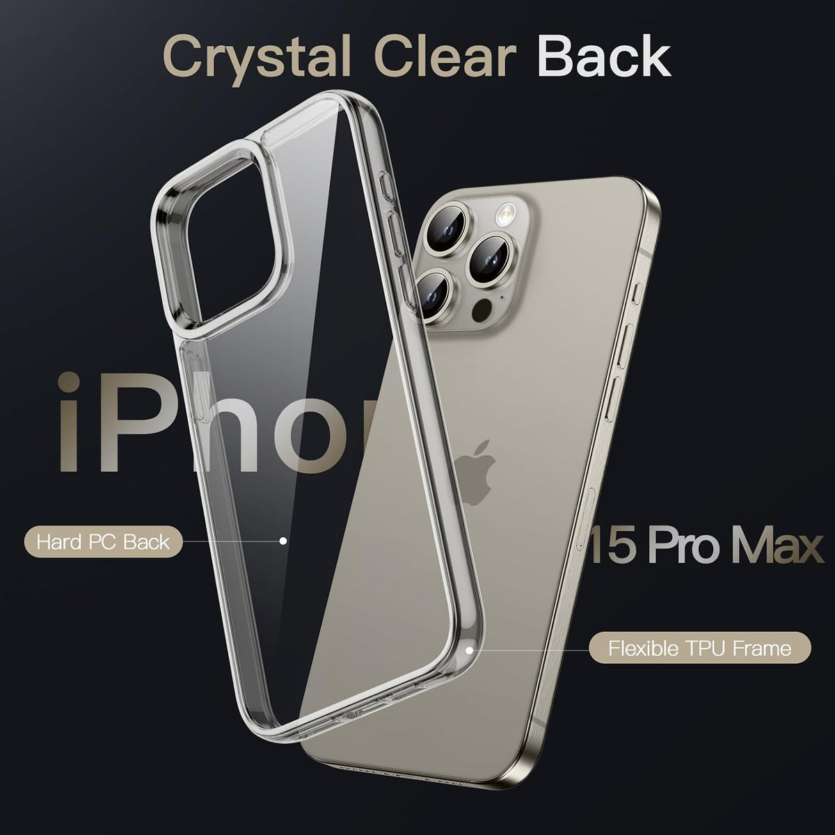 JETech Case for iPhone 15, Anti-Yellowing, Green
