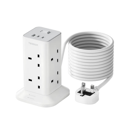 TESSAN Tower Extension Lead 5M with USB C Slots